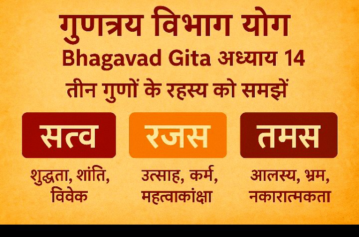 “गुणत्रय विभाग योग – Bhagavad Gita अध्याय